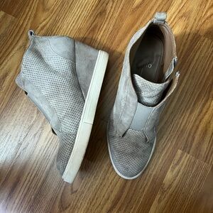 Taupe Wedge Ankle Boots